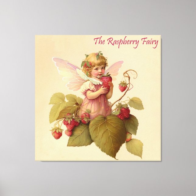 Victorian “Raspberry Fairy”  Canvas Print (Front)