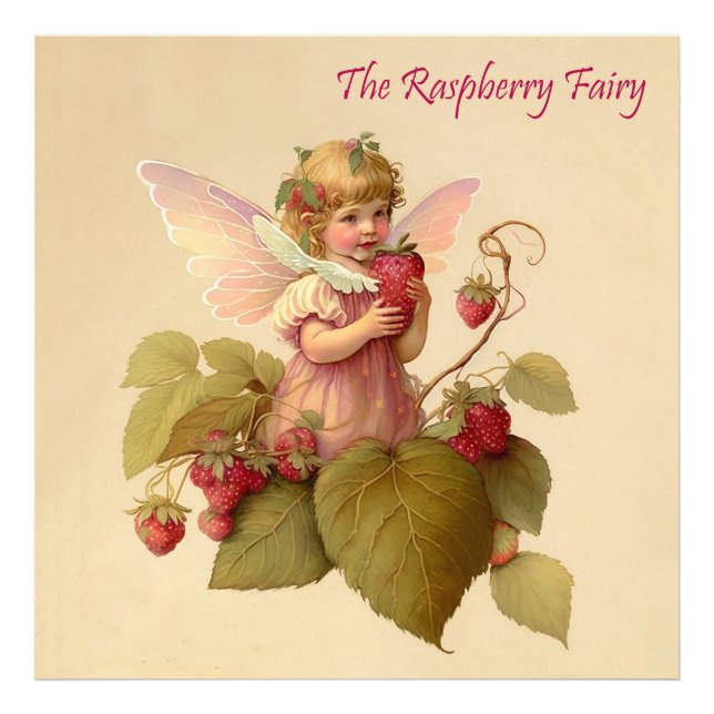 Victorian “Raspberry Fairy”  Photo Print (Front)