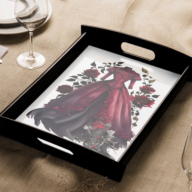 Victorian Red Dress and Heels | Antique Roses Gown Tissue Paper (Creator Uploaded)