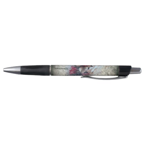 Victorian Red Rose Ephemeral Grunge  Pen