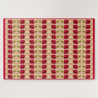 Victorian red rose jigsaw puzzle