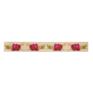 Victorian red rose satin ribbon