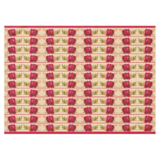 Victorian red rose tablecloth
