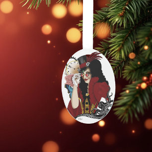 Victorian Red Steampunk Black Octopus Ornament