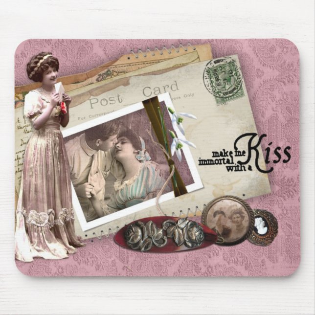 Victorian Romantic Love Letters Mouse Pad (Front)