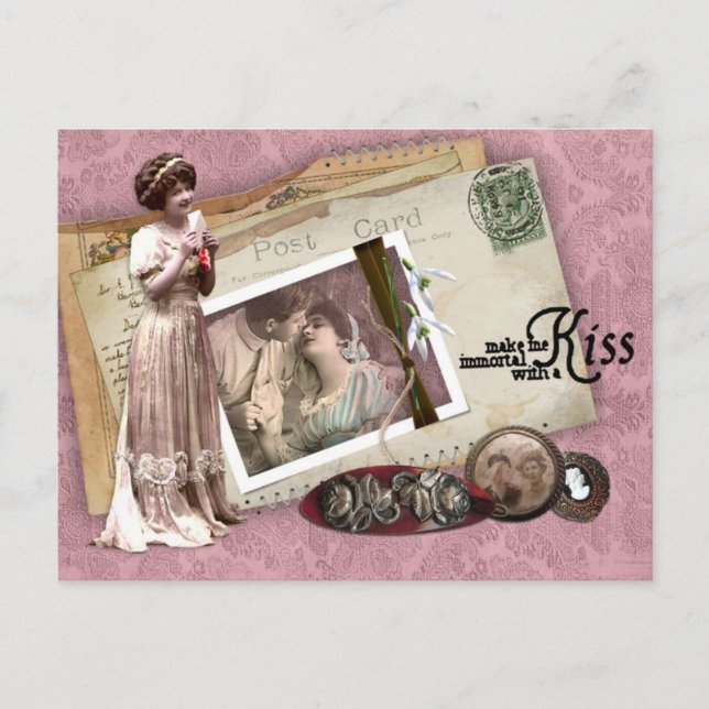Victorian Romantic Love Letters Postcard (Front)