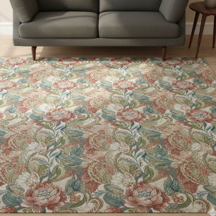 Victorian Rose Area Rug - Botanical Elegance