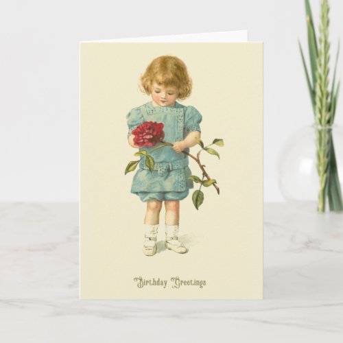 Victorian Rose Birthday Greeting Card