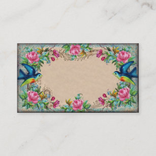 Victorian Rose Border Business Card