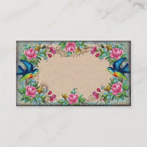 Victorian Rose Border Business Card