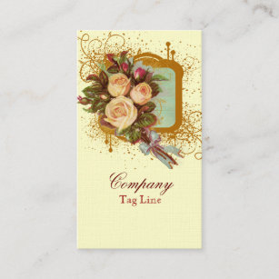 Victorian Rose Bouquet Elegant Business Cards