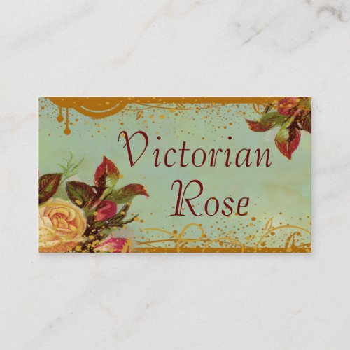 Victorian Rose Custom Standard Size Business Cards
