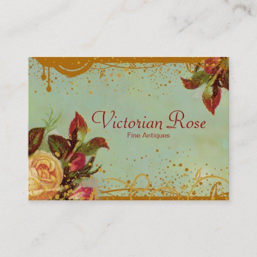 Customizable Victorian Rose Elegant Business Cards