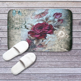 Victorian Rose Ephemera Bath Mat