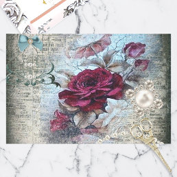 Victorian Rose Ephemera Decoupage Tissue Paper