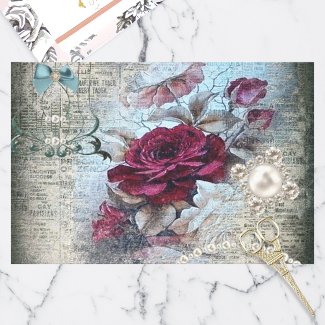 Victorian Rose Ephemera Decoupage