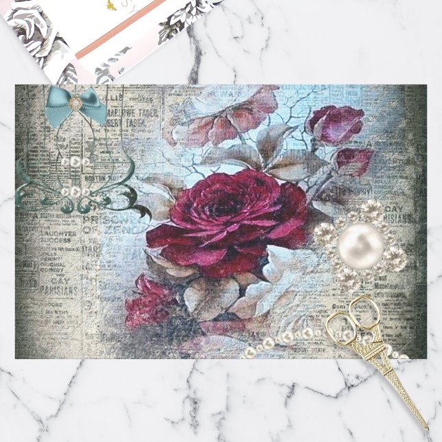 Victorian Rose Ephemera Decoupage Tissue Paper (Creator Uploaded)