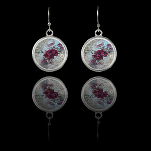Victorian Rose Ephemera Earrings