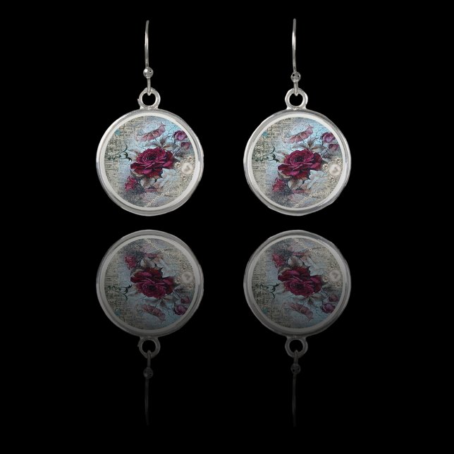 Victorian Rose Ephemera Earrings (Creator Uploaded)
