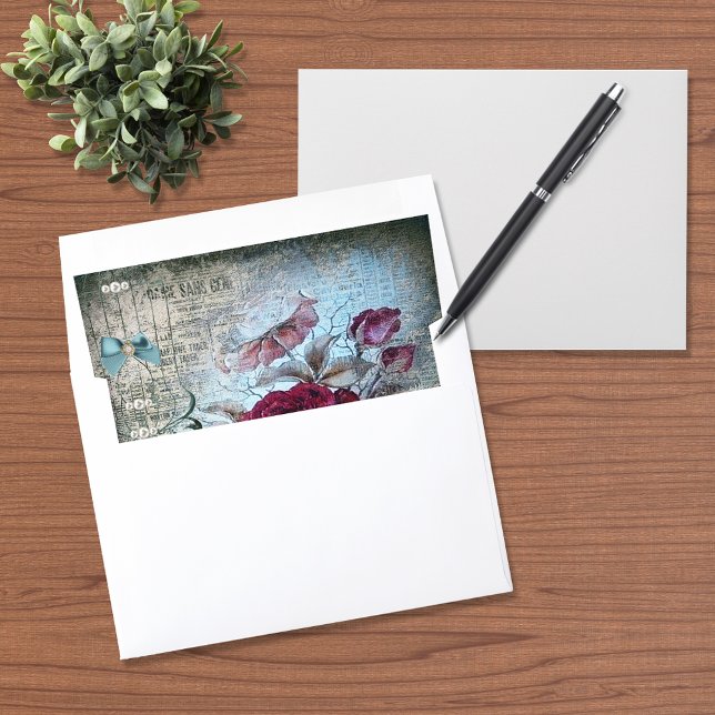 Victorian Rose Ephemera Envelope Liner (Creator Uploaded)