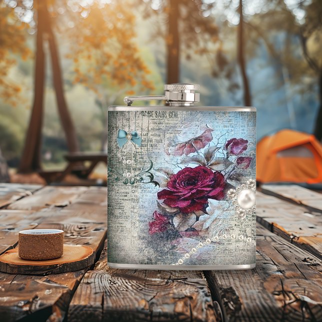 Victorian Rose Ephemera Flask (Creator Uploaded)
