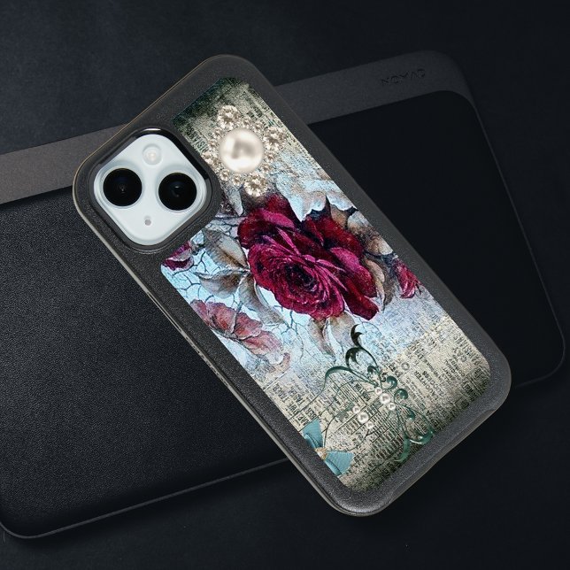 Victorian Rose Ephemera iPhone 15 Case (Creator Uploaded)