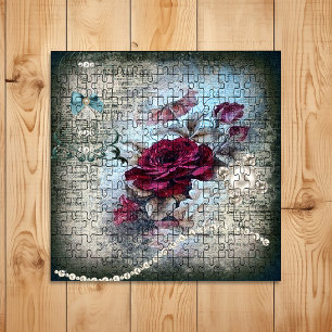Victorian Rose Ephemera Jigsaw Puzzle
