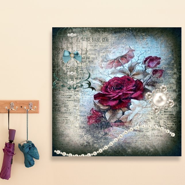 Victorian Rose Ephemera Metal Print (Creator Uploaded)