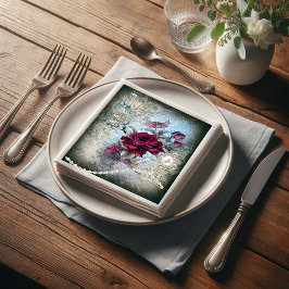 Victorian Rose Ephemera Napkins