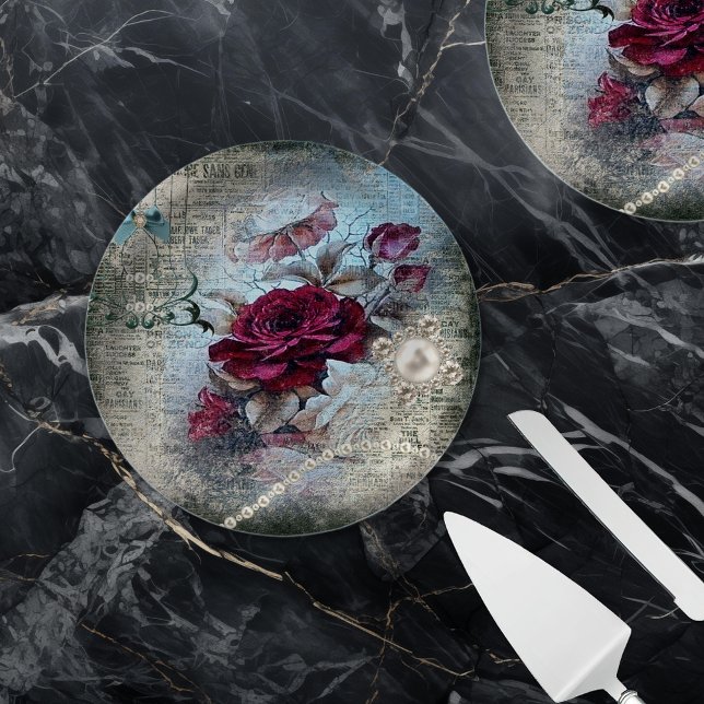 Victorian Rose Ephemera Paper Plates (Creator Uploaded)