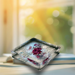 Victorian Rose Ephemera Paperweight