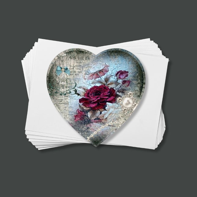 Victorian Rose Ephemera Paperweight (Creator Uploaded)