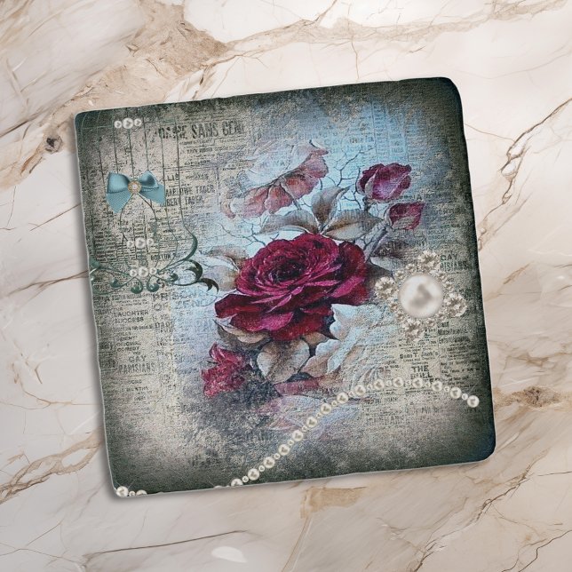 Victorian Rose Ephemera Trivet (Creator Uploaded)