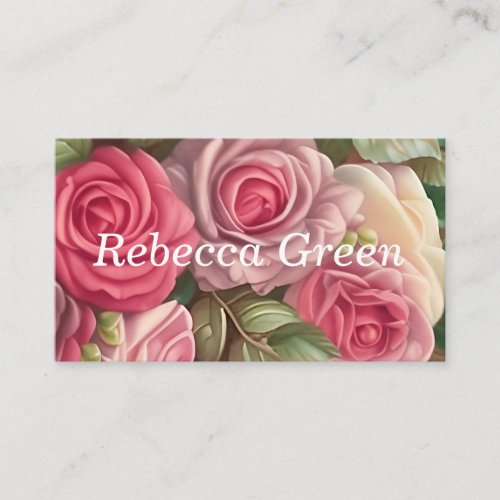 Victorian Rose Garden _ Wedding Bouquet Business Card