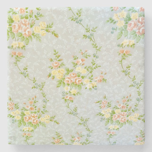 Victorian Roses and Vines Stone Coaster (Front)