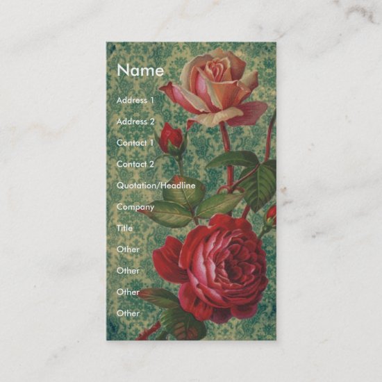 Victorian Roses Business Card