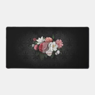 Victorian Roses & Damask w/Monogram