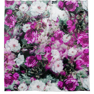Purple Floral Shower Curtains | Zazzle Purple Floral Shower Curtains | Zazzle