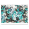 Victorian Roses Floral turquoise teal white black