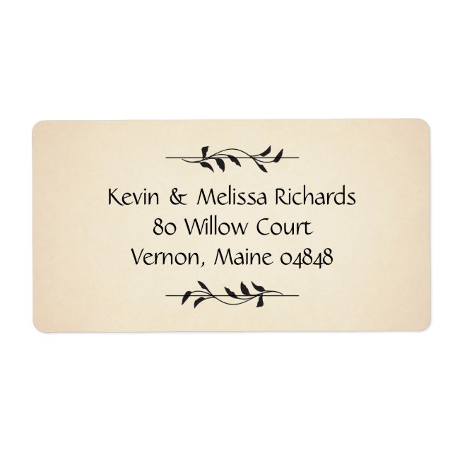 Victorian Roses Label (Front)