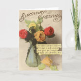 birthday wishes with victorian roses