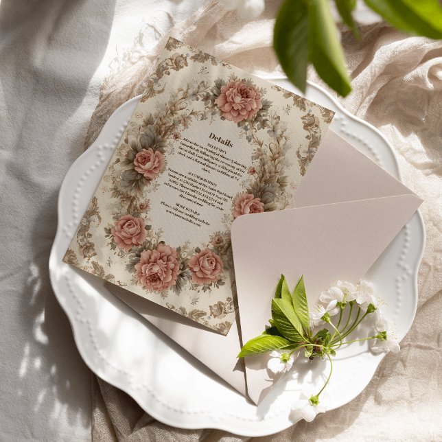 Victorian Royal Elegance Wedding Enclosure Card (Creator Uploaded)