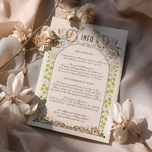 Victorian Royal Wedding Detail Card Elegance