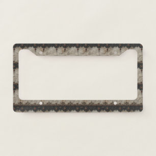 Victorian Ruby Lace Gothic Pattern (1) License Plate Frame