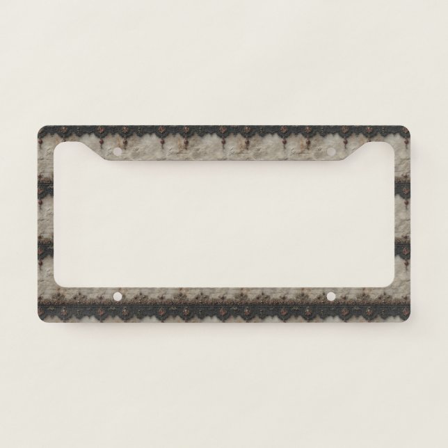 Victorian Ruby Lace Gothic Pattern (1) License Plate Frame (Front)
