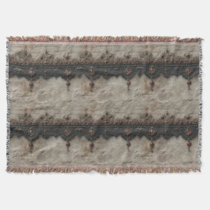 Victorian Ruby Lace Gothic Pattern (1) Throw Blanket