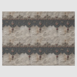 Victorian Ruby Lace Gothic Pattern (1) Tissue Paper