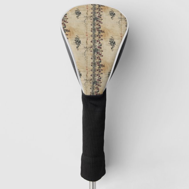 Victorian Ruby Lace Gothic Pattern (2) Golf Head Cover (Front)