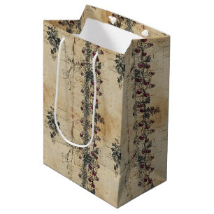 Victorian Ruby Lace Gothic Pattern (2) Medium Gift Bag