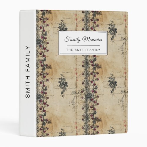 Victorian Ruby Lace Gothic Pattern (2) Mini Binder